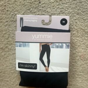 NWT Yummie by Heather Thomson Black Cotton Stretch Leggings